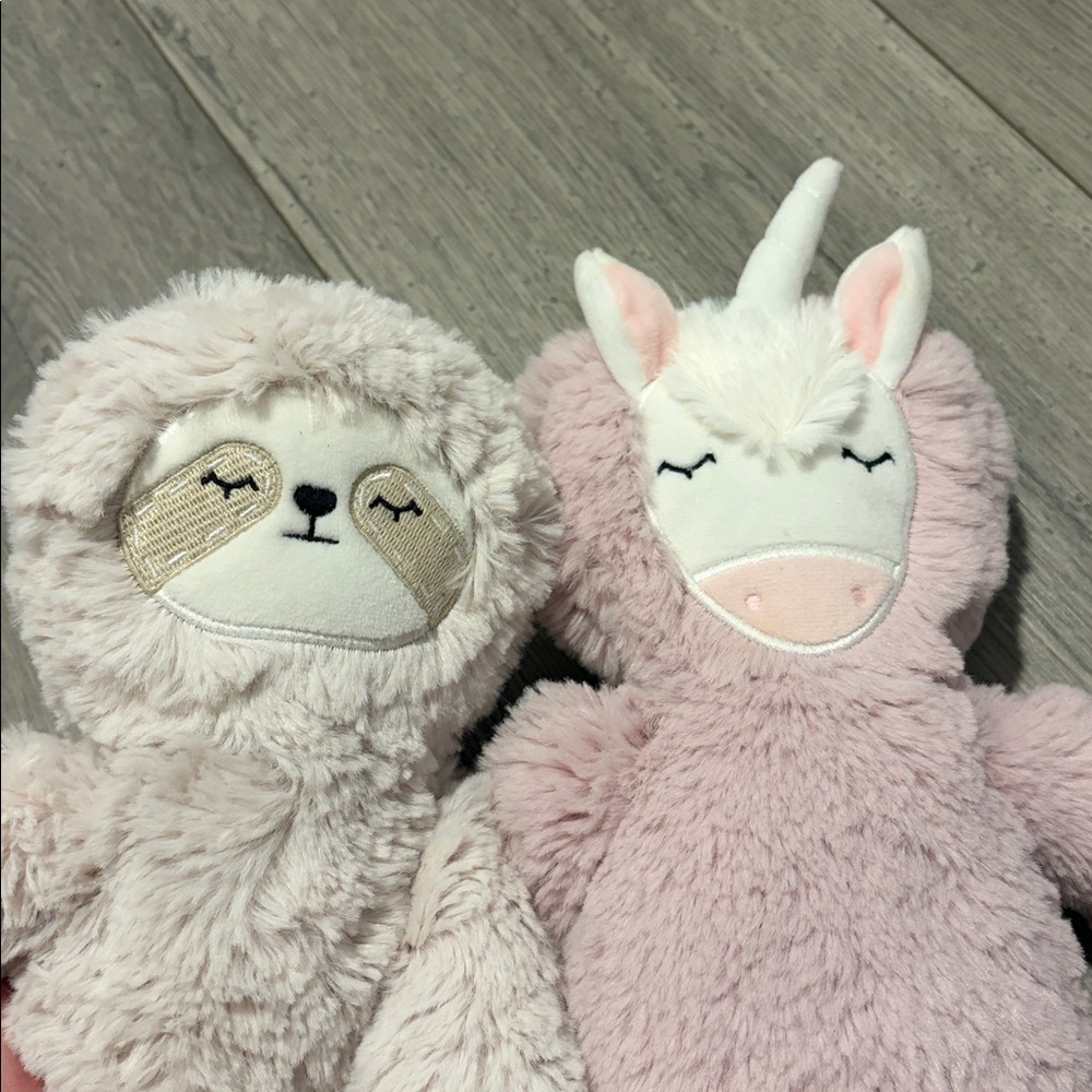 Slumber Kins Snugglers Sloth & Unicorn stuffies